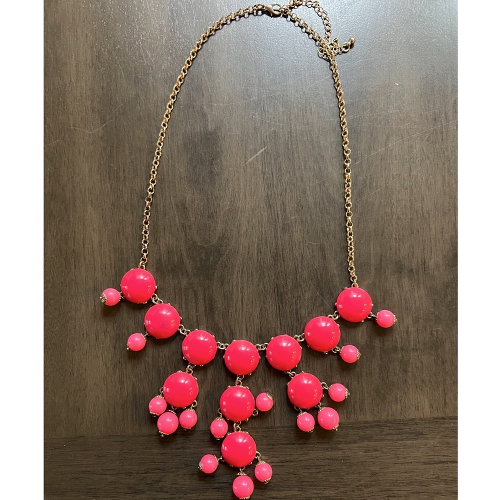 Pink bubble statement necklace